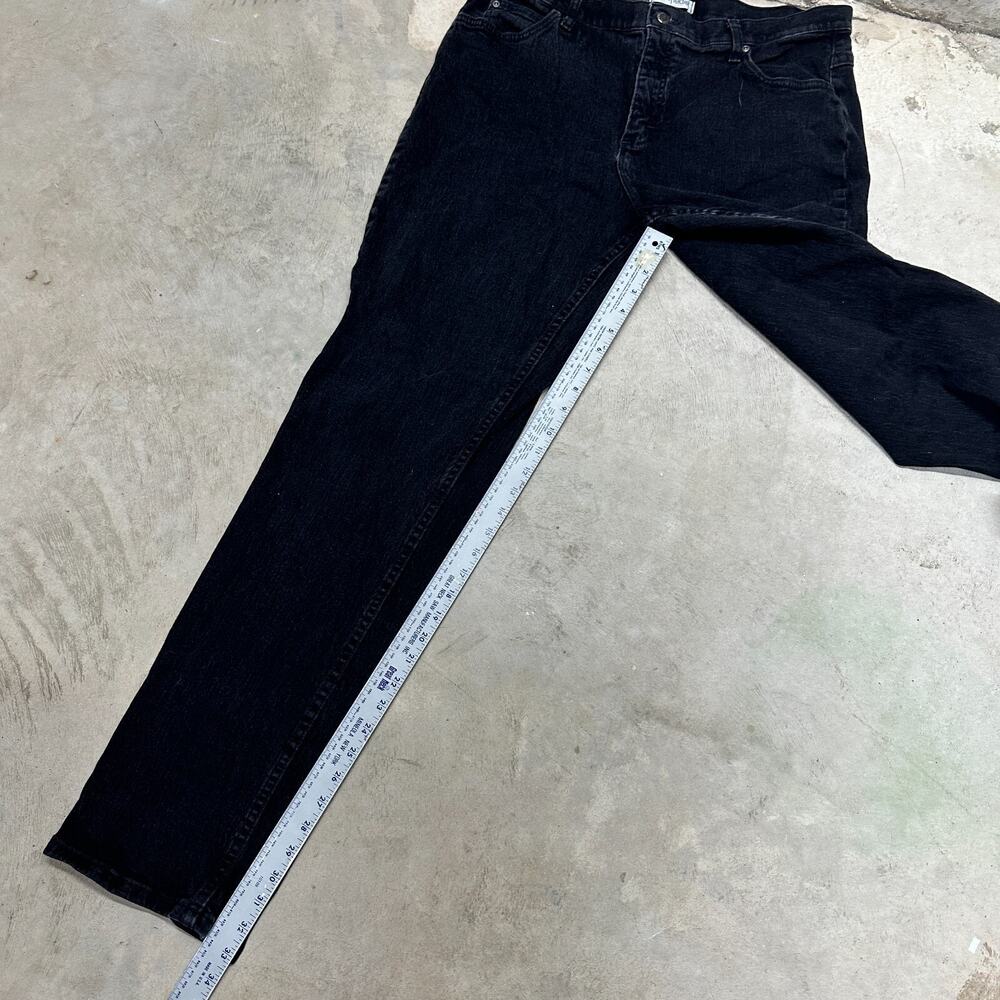 Riders Mens Black Denim Jeans‎ 34W x 34L Straight Leg Relaxed Fit Dark Wash - Picture 4 of 6